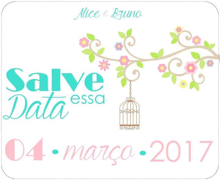 Nós só vamos entregar o Save the Date para os padrinhos (que serão convidados 8 meses antes). Vamos 