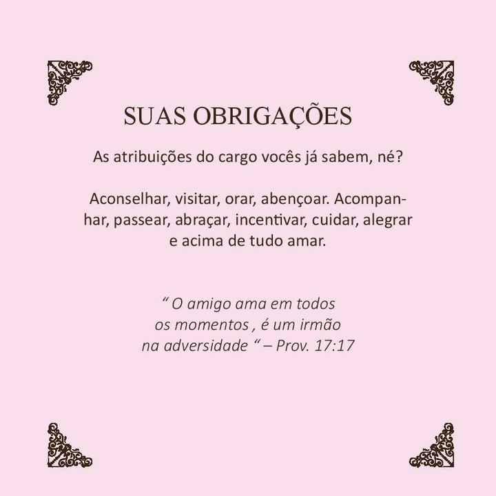 Obrigações dos Padrinhos