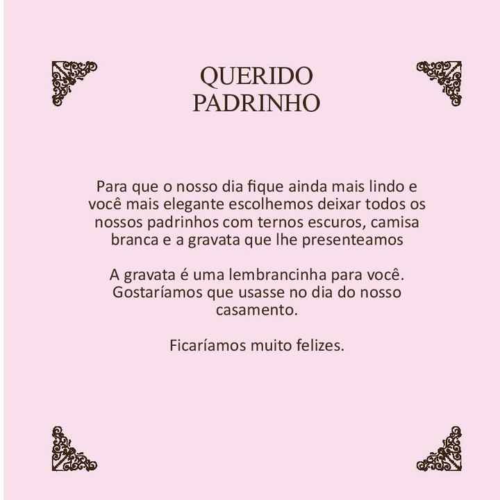 Texto para Padrinho
