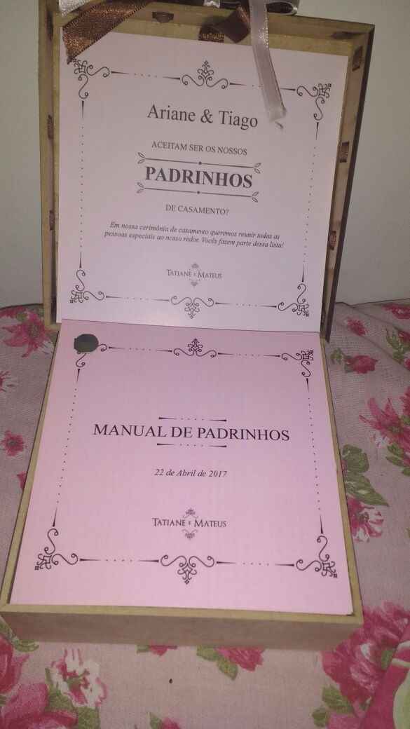 Confeccionando Convites Padrinhos