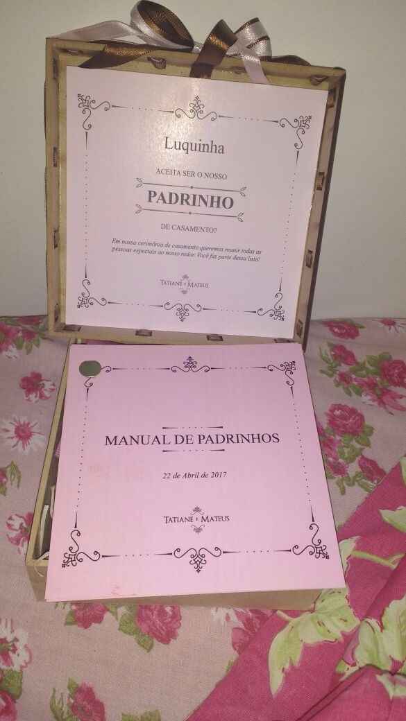 Confeccionando Convites Padrinhos