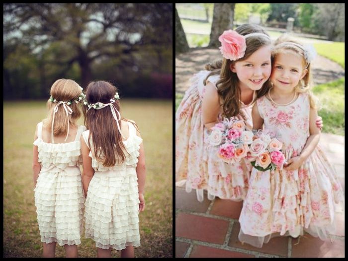Roupas daminhas casamento ao ar livre