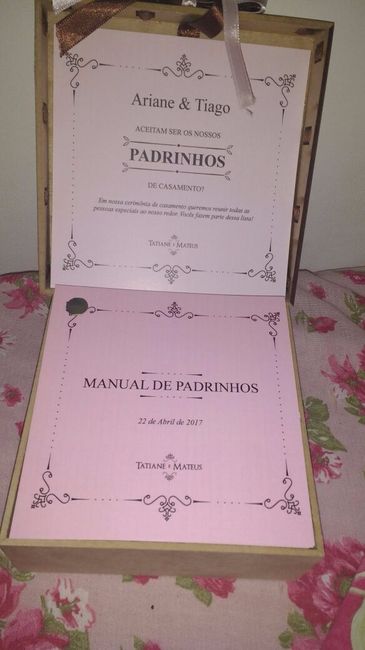 Confeccionando Convites Padrinhos