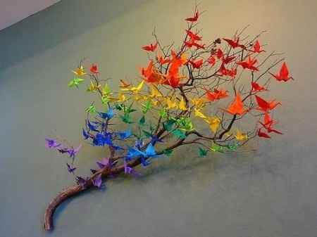 árvore de origami