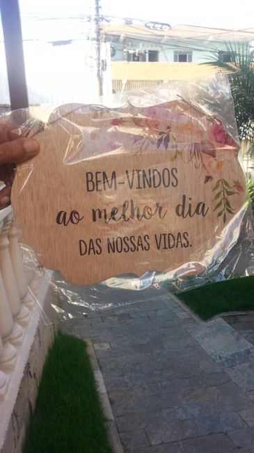 Chegou minha plaquinha da entrada! - 2