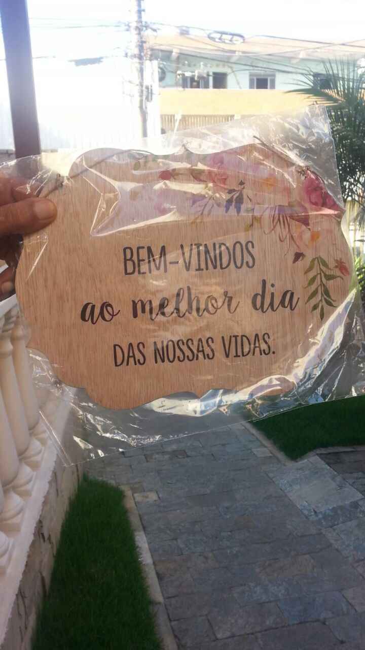 Chegou minha plaquinha da entrada! - 2
