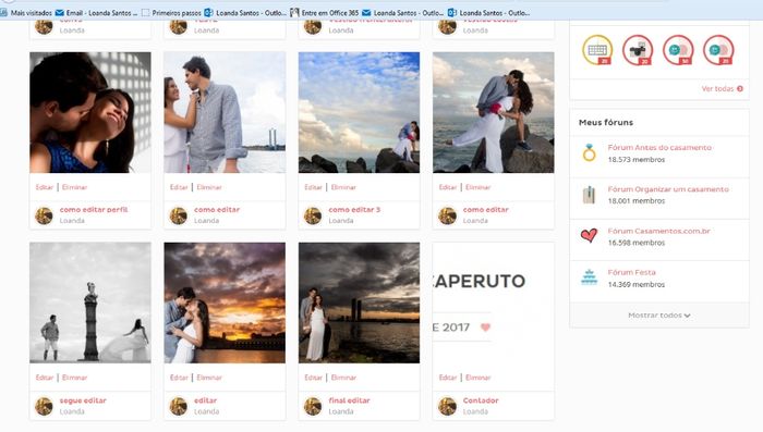 várias fotos