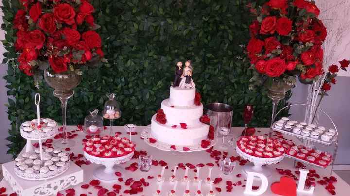 Decoração  Branco , Vermelho e  rosa