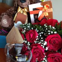 ♥ Ursinho + caixa de trufas + La Creme + Barrinhas + Caneca + Carta + Rosas ♥