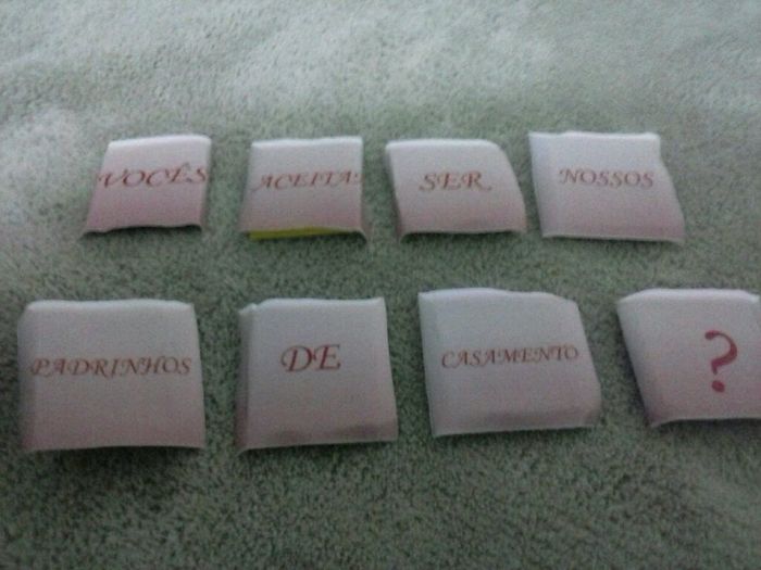 Lembrança para convidar os padrinhos - 2