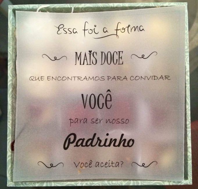 Inspiração - convite dos padrinhos - 1