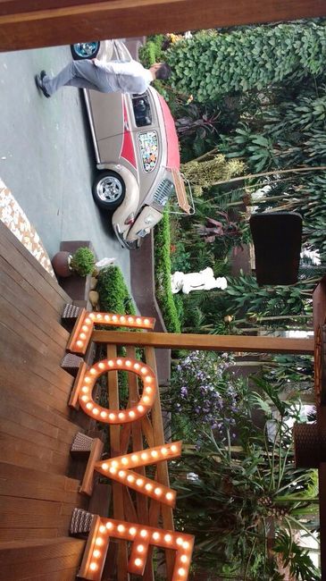 A entrada do salão - Olhem o Fusca 