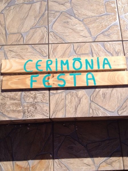Placas para festa e cerimônia