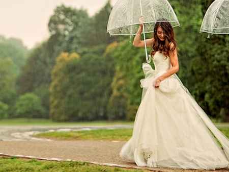Casamento com chuva...