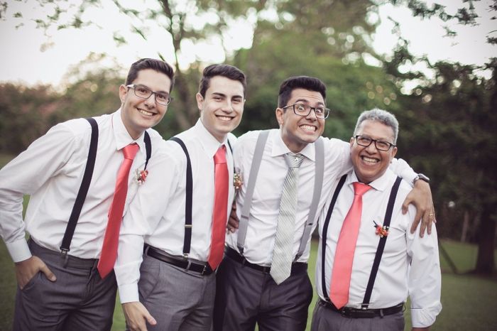 Padrinhos e noivo