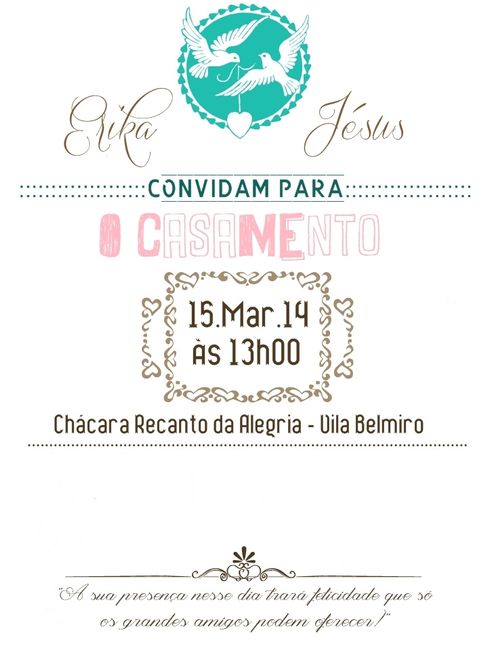 Convite de Casamento