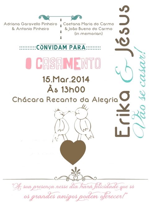 Convite de Casamento