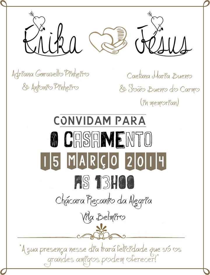 Convite de Casamento