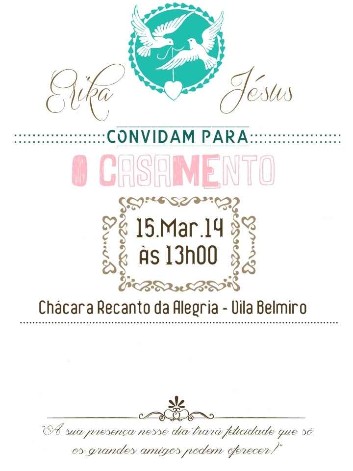 Convite de Casamento