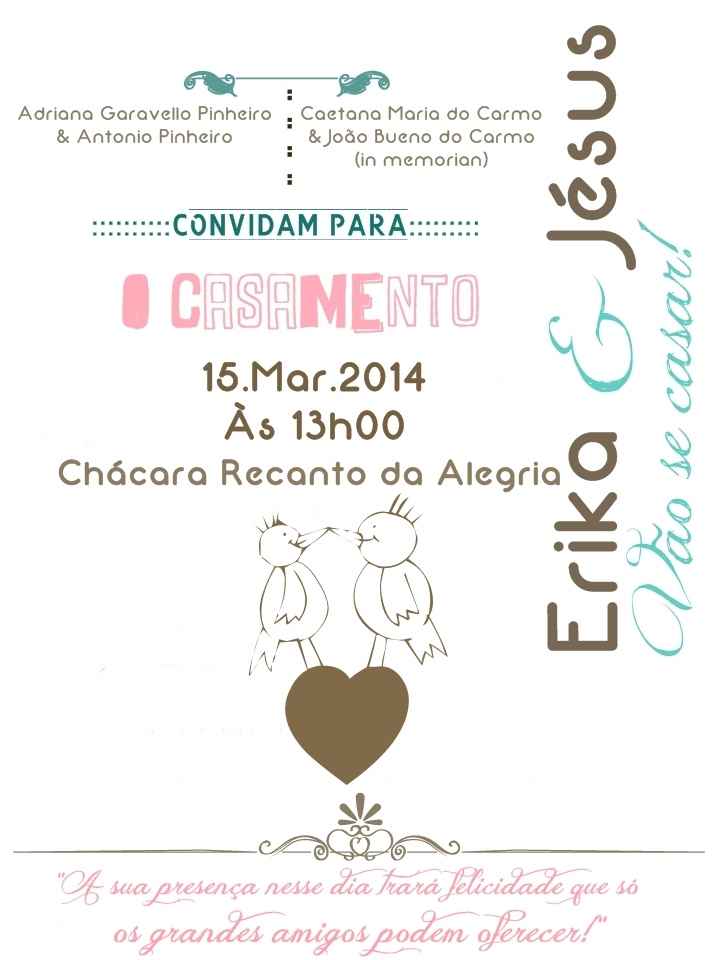 Convite de Casamento