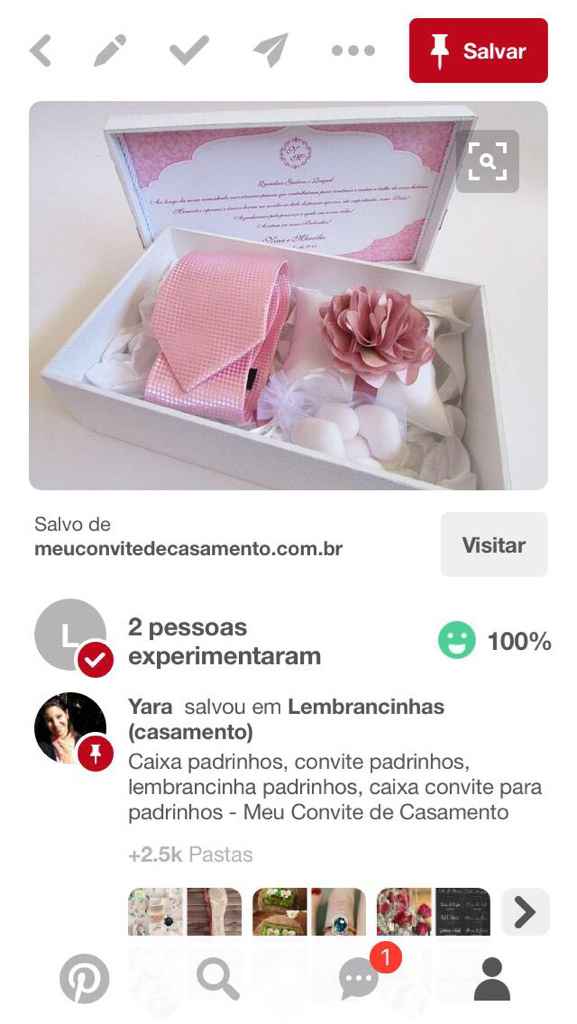 Ideias para convite dos padrinhos - 1