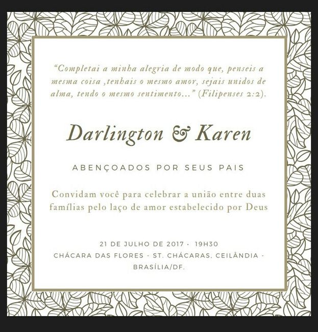 Diy - convite de casamento - 2