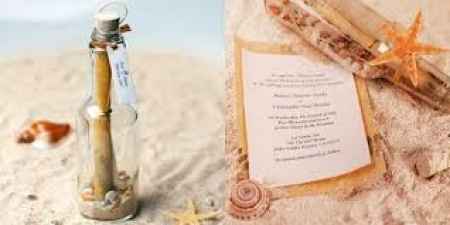 Convite de casamento na praia