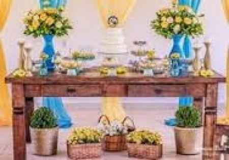 casamento azul com amarelo