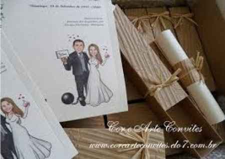 Convite de casamento - caricatura