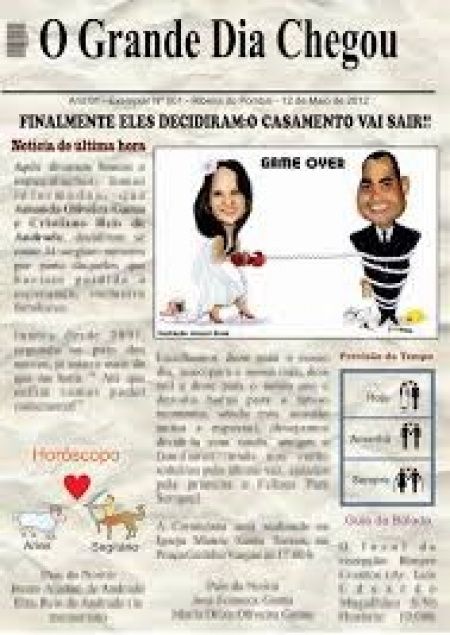 Convite de casamento - caricatura