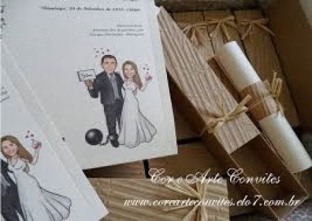 Convite de casamento - caricatura