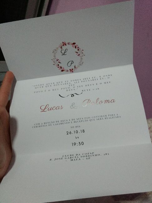 Convites feitos por mim. - 2