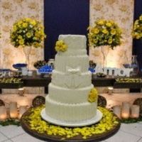 Decoração royal e amarelo x madrinhas pink - 3