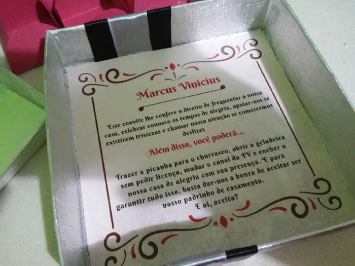 Convite padrinhos/madrinhas diy #vemveeer - 5