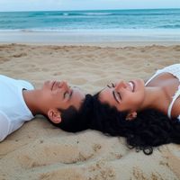Na praia