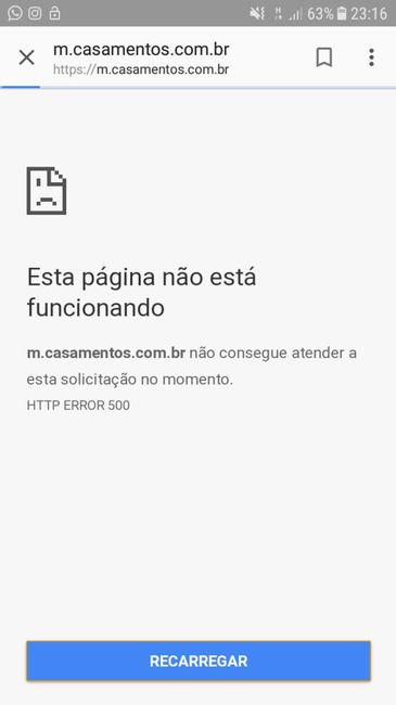 Erro no site 1