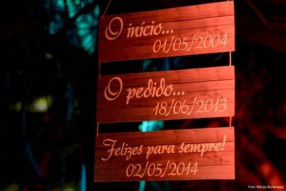 placa na entrada da festa 