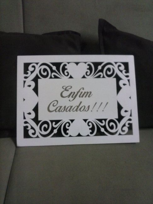 PLACA PARA SAIDA DOS NOIVOS 