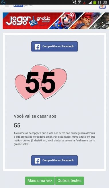 Teste: quantos anos vc vai casar? 1
