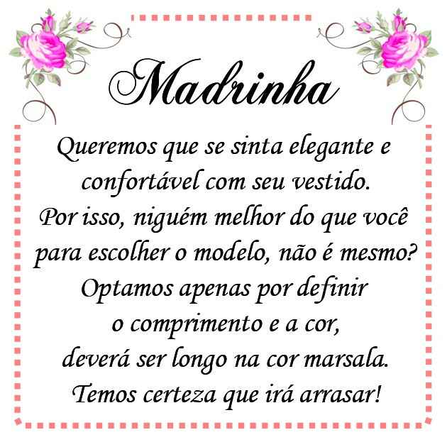 msg madrinha