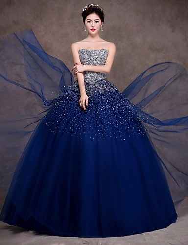 Vestido de noiva azul marinho