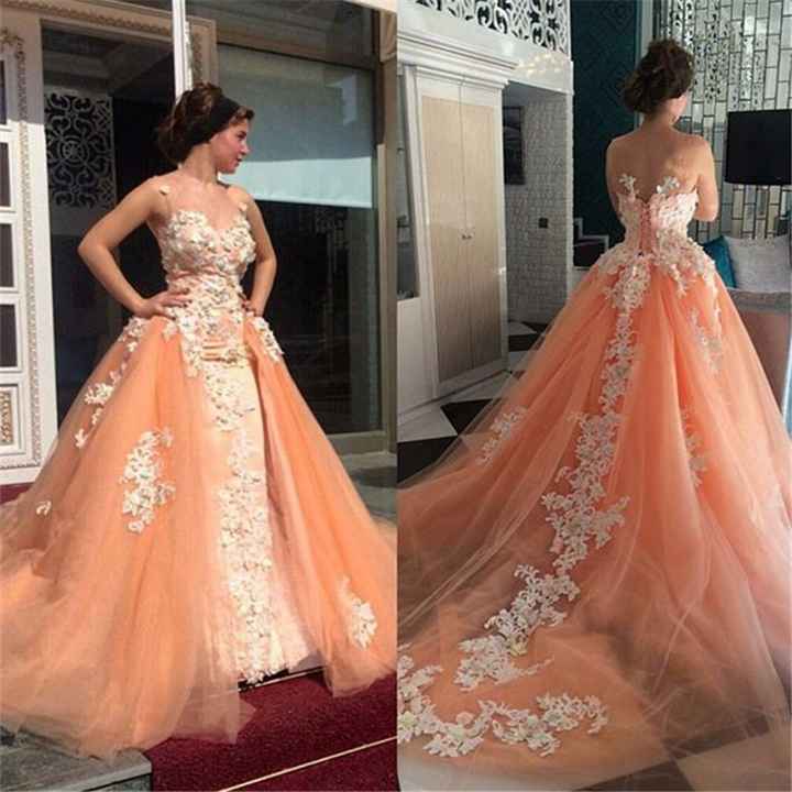 Vestido de noiva laranja