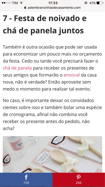 Noivado e chá de panela - 1