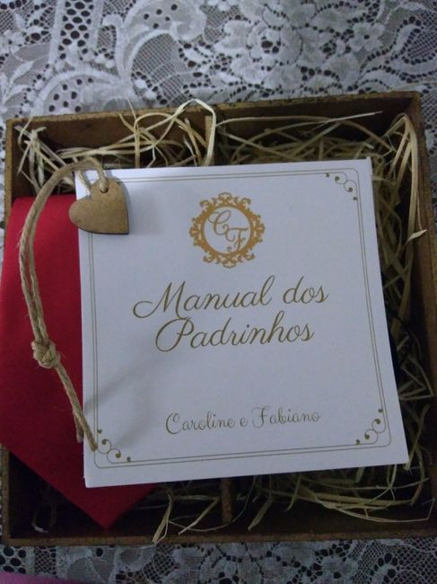 Convite dos padrinhos - Caixa rústica - diy 3