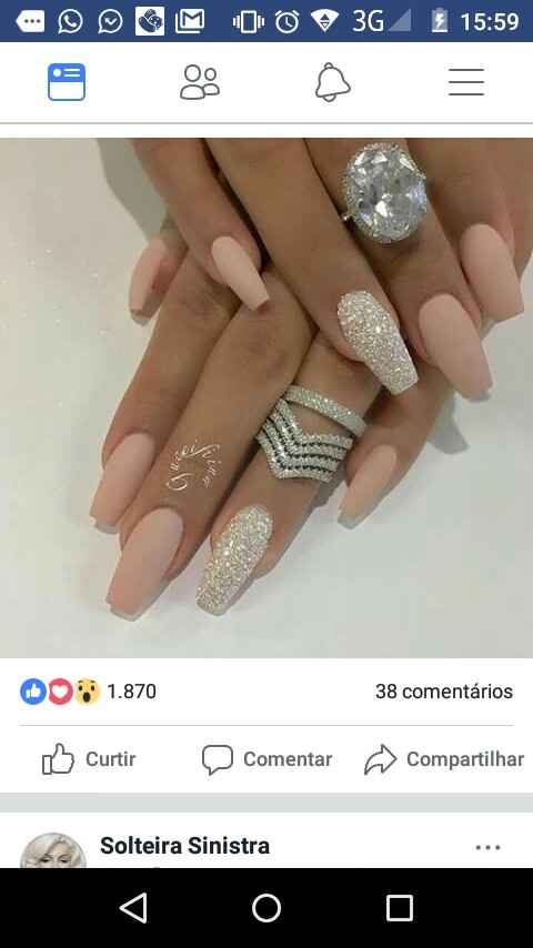  Qual melhor cor para as unhas - Tradicional (renda, francesinha) ou colorida... - 1