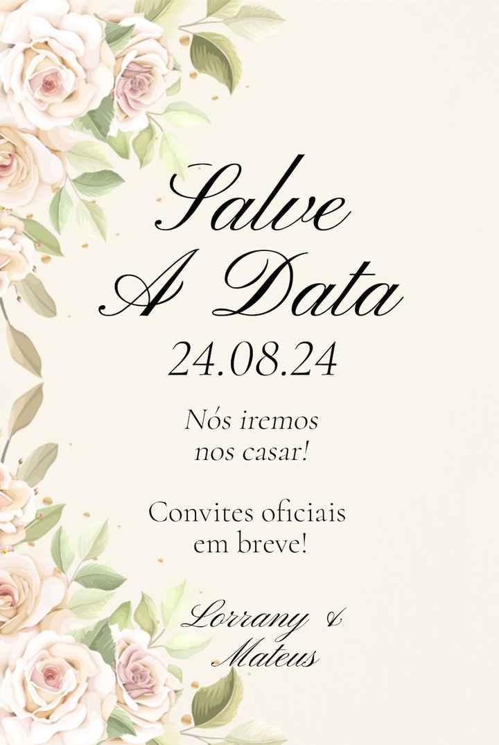 Primeiro Esboço - Convites, Save the Date e individuais / diy - 3