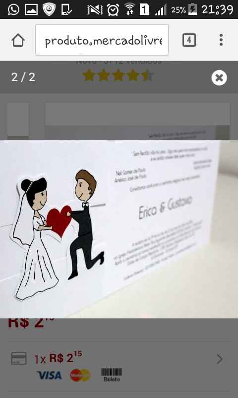 Meu convite de casamento!! #encontrodenoivinhos - 2
