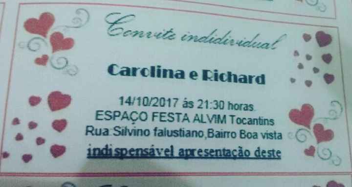 Convite individual - 2