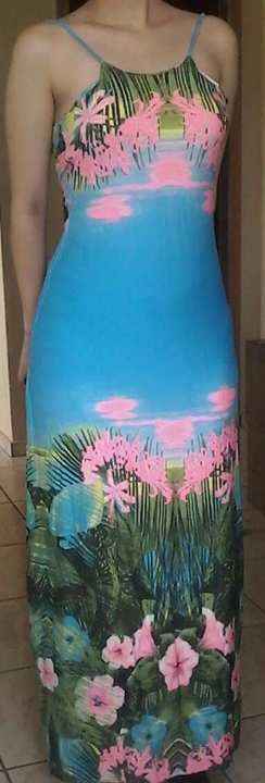 Vestido longo colorido!