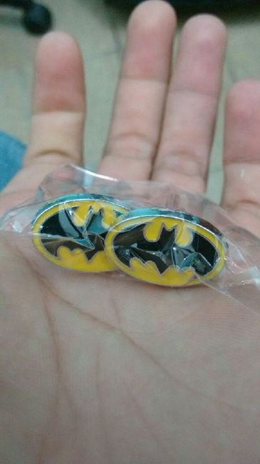 Abotoaduras da camisa do noivo! #batman - 2